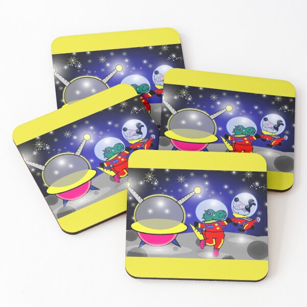 Item preview, Dog and Dinosaur : walking on the moon  designed and sold by Shirley cute art .