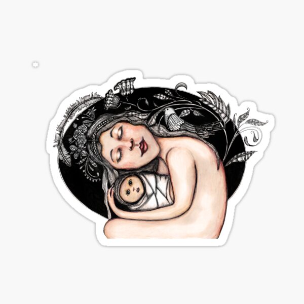 Mother and child Sticker