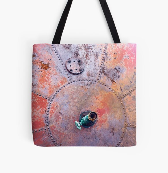 Rusty Water Tank Base All Over Print Tote Bag