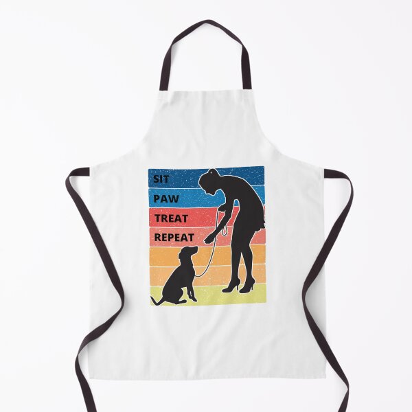 Item preview, Dogtraining / Dog coach / Female dog trainer with a dog silhouette / sit paw treat repeat designed and sold by portrait4you.