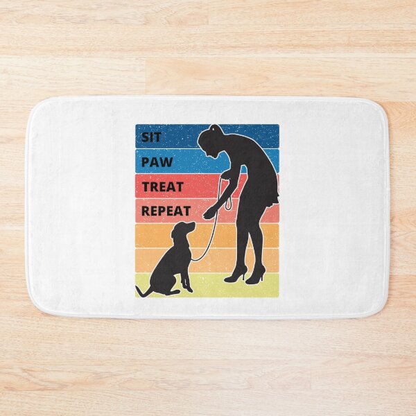 Item preview, Dogtraining / Dog coach / Female dog trainer with a dog silhouette / sit paw treat repeat designed and sold by portrait4you.