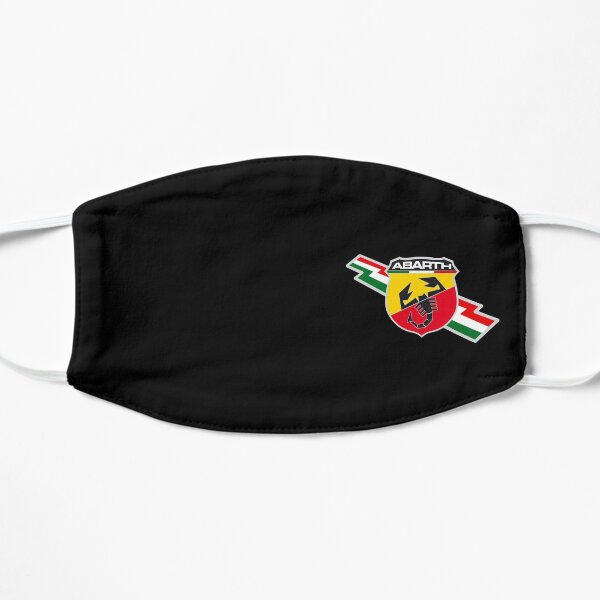 Abarth logo bandera italiana Mascarilla plana