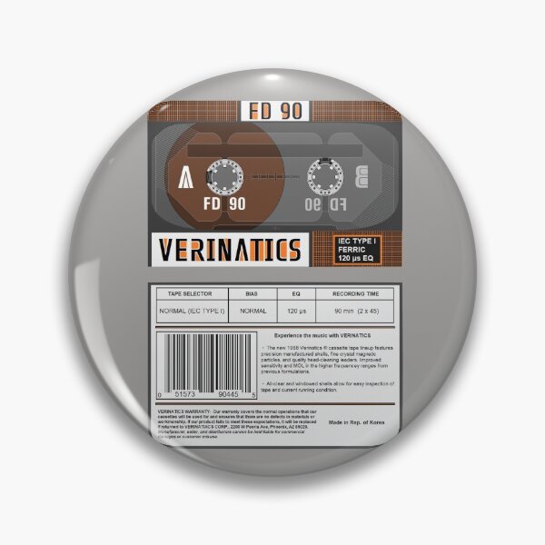 Item preview, Verinatics FD 90 type 1 cassette (front and back) designed and sold by B-96-J.