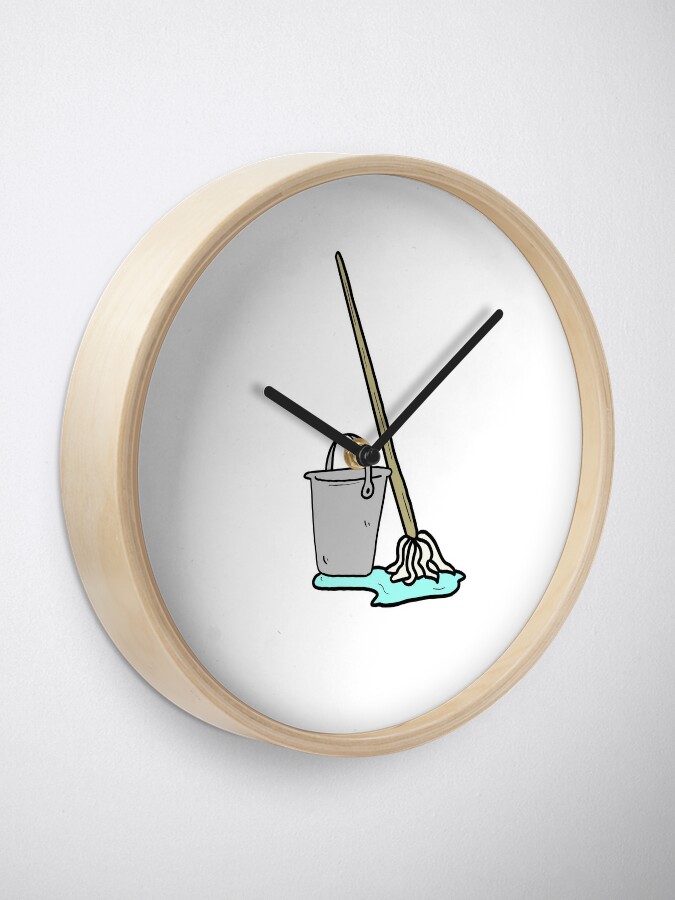 Bucket And Mop Clock for Sale by BucketAndMop