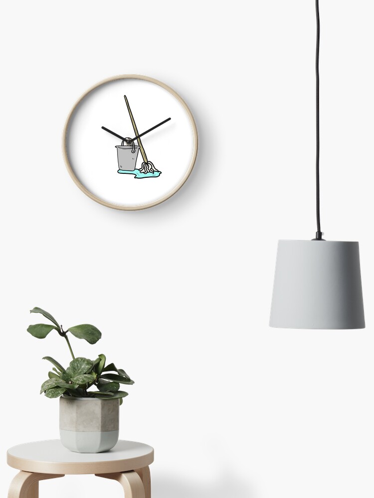 Bucket And Mop Clock for Sale by BucketAndMop