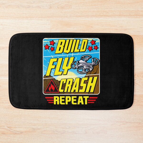 Item preview, Funny Build Fly Crash Repeat Drone Pilot Droning designed and sold by perfectpresents.