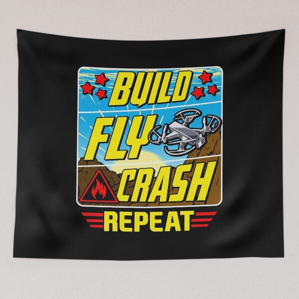 Item preview, Funny Build Fly Crash Repeat Drone Pilot Droning designed and sold by perfectpresents.