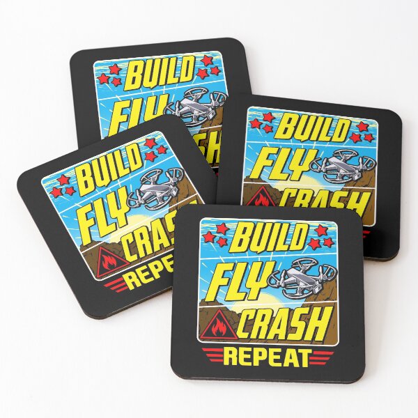 Item preview, Funny Build Fly Crash Repeat Drone Pilot Droning designed and sold by perfectpresents.