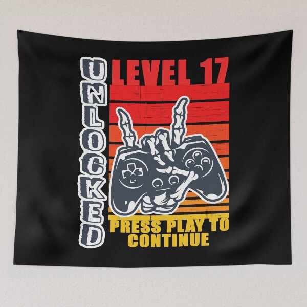 Item preview, level 17 unlocked 17th birthday gamer gift happy 17th birthday designed and sold by GoodyLeo.