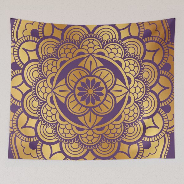 Item preview,  (Golden) Floral Mandala Design designed and sold by The Merch.