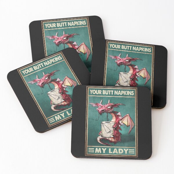 Item preview, Your Butt Napkins My Lady Red Dragon With Toilet Paper Gift designed and sold by scrambledpeg.