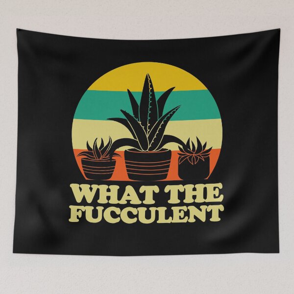 Item preview, what the fucculent cactus succulents gardening retro vintage designed and sold by GoodyLeo.