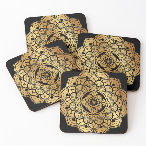 Item preview, (Golden) Floral Mandala Design designed and sold by The Merch.