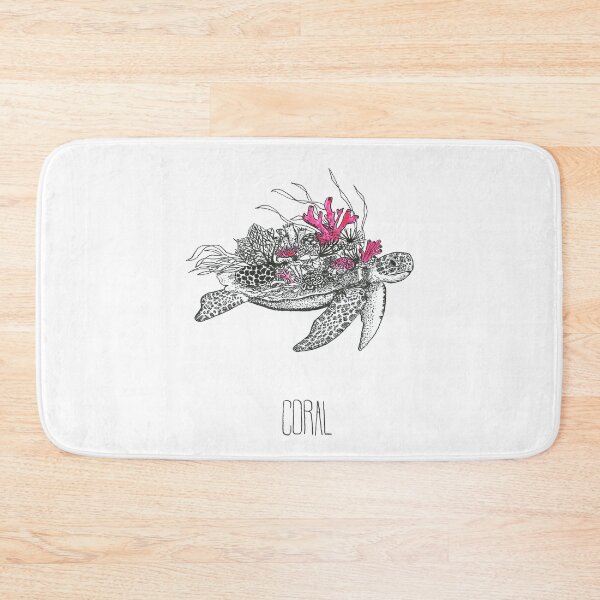 Tortue coralienne Tapis de bain