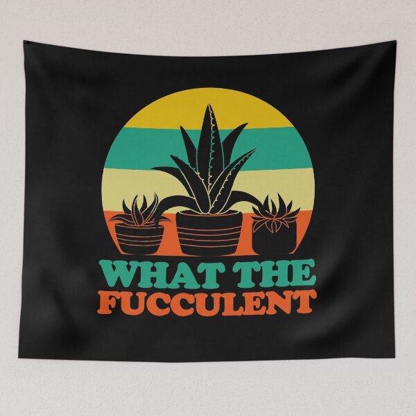 Item preview, what the fucculent cactus succulents gardening retro vintage designed and sold by GoodyLeo.