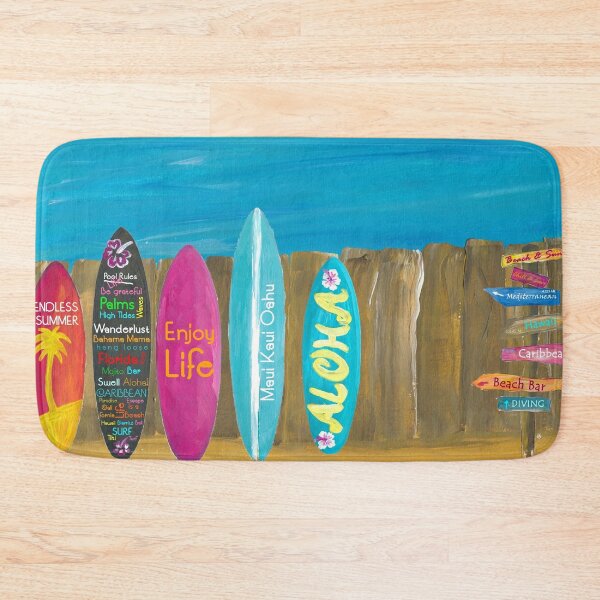 Surfboard Philosophy - Enjoy Life, Travel and Surf - Surfboard Wall Cutting  Board by artshop77