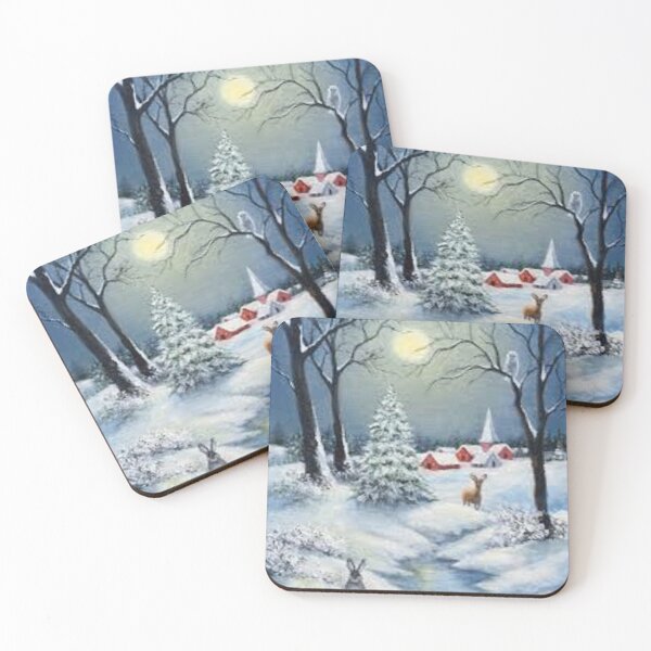 Item preview, Quiet Winter Night In the Country Under The Moonlight Print For Snow Lovers. designed and sold by lduke47.