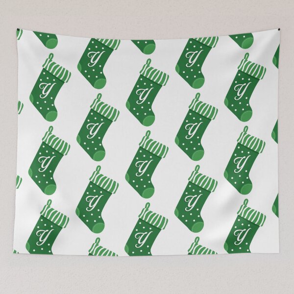 Item preview, Christmas Stocking with the Letter Y designed and sold by VicEllisArt.