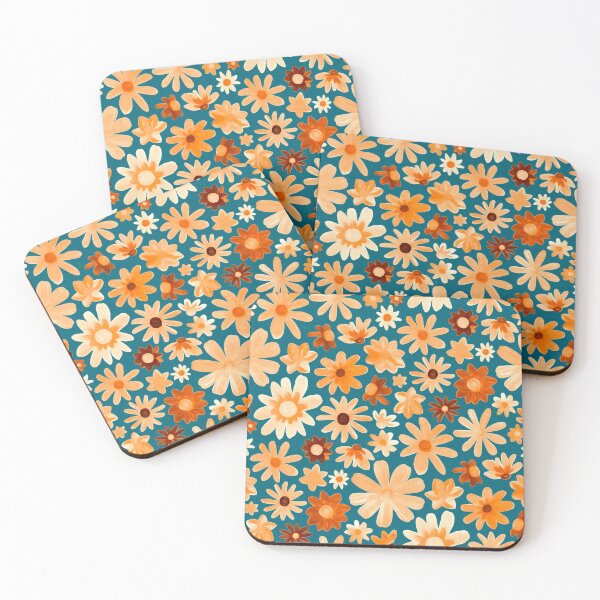 Item preview, Boho Daisy Meadow on Teal designed and sold by TigaTiga.