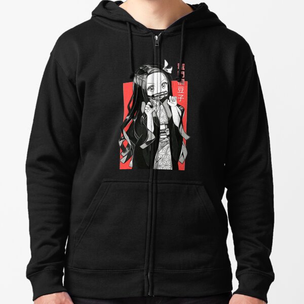Nezuko Kamado-Kimetsu no Yaiba Demon Slayer Veste zippée à capuche