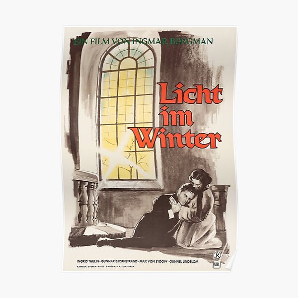 Winter Light - Vintage German Movie Poster Poster