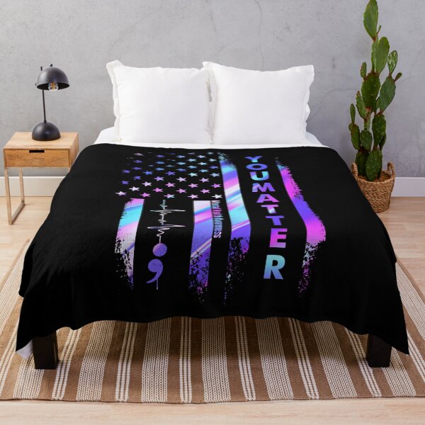 Item preview, Cool American Flag Awareness Shirt You Matter Mental Health Illness Warrior Birthday T Shirt designed and sold by tuanitus.