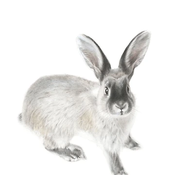 Artwork thumbnail, Cute Rabbit by Grey Heron Images