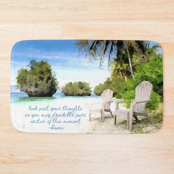 Item preview, Calming Quote for Self Love Peaceful Beach Scene by Rumi  designed and sold by Catawampus-Cat.