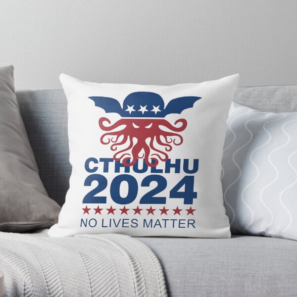 Cthulhu 2024 No Lives Matter Throw Pillow