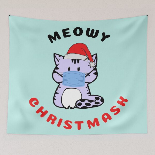 Item preview, MEOWY CHRISTMASK - KAWAII QUARANTINE CHRISTMAS CAT  designed and sold by gaCh438.