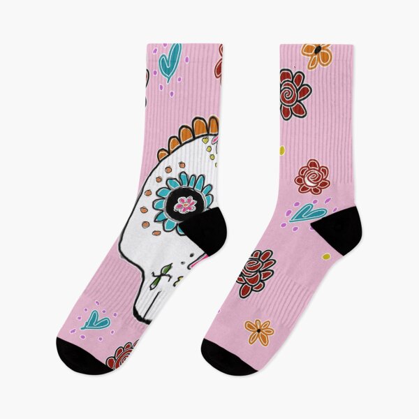Item preview, Sugar Skull and Roses pastel pink background designed and sold by Lisa Casineau.