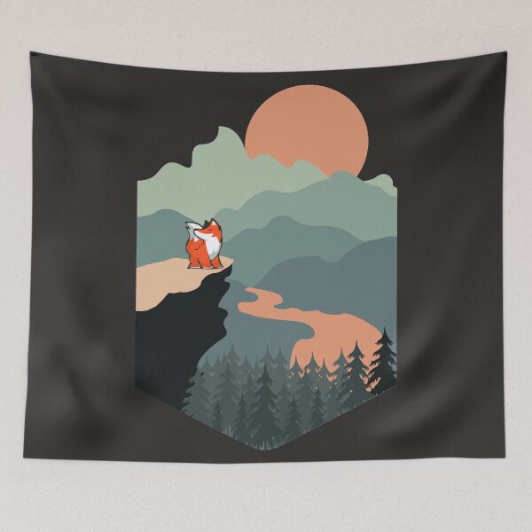 Item preview, Landscape mountains fox designed and sold by blikonie.