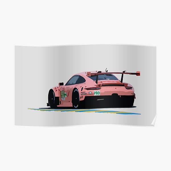 Porsche 911RSR Retro Pink Pig Livery 2018 Poster