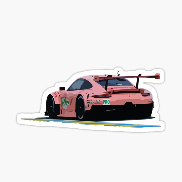 Porsche 911RSR Retro Pink Pig Livery 2018 Sticker