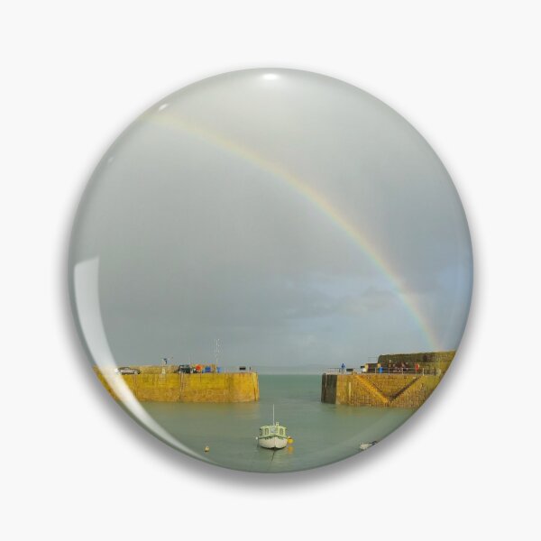 Artikelvorschau, Regenbogen über Mousehole Hafen, Cornwall entworfen und verkauft von Tony Skerl.