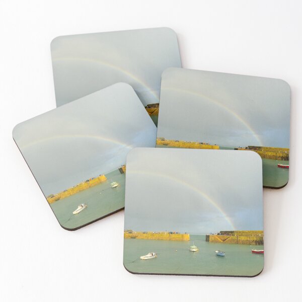 Item preview, Rainbow over Mousehole harbour ,Cornwall designed and sold by Tony Skerl.