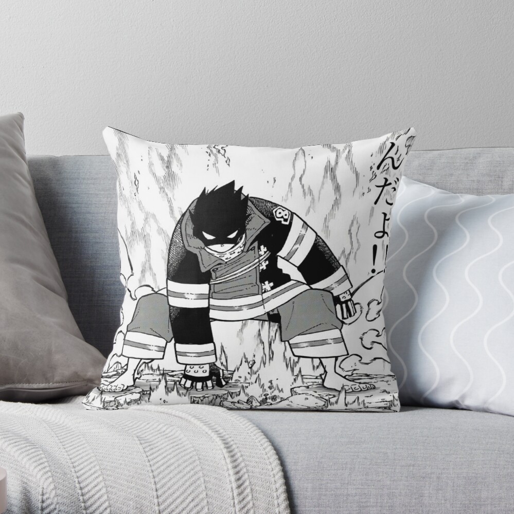 "Fire Force Manga Panel" Throw Pillow by narcocynic | Redbubble