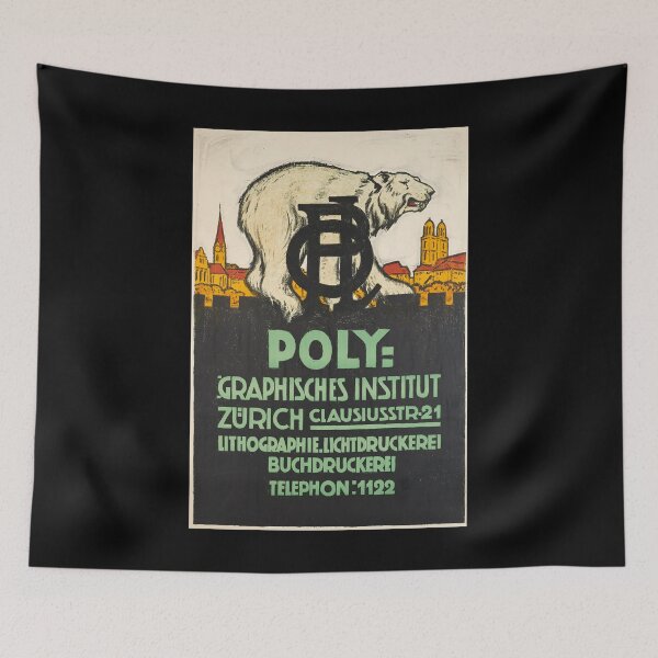 Item preview, retro zurich poly graphisches institut designed and sold by CorasPosters.