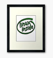 Linux Inside Framed Print