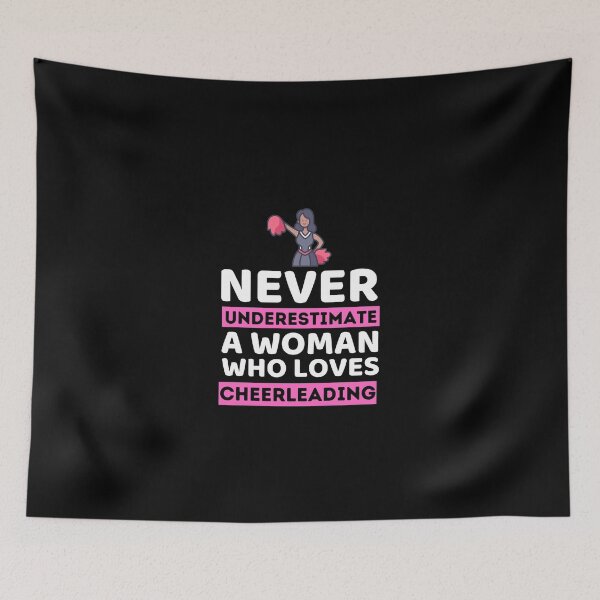 Item preview, Never Underestimate A Woman Who Loves Cheerleading designed and sold by bifkee19.