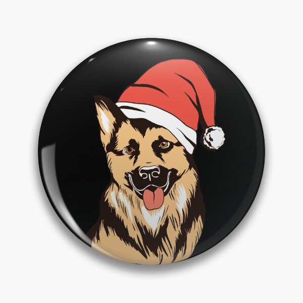 Item preview, German Shepherd with Christmas Hat designed and sold by AwesomeProject.