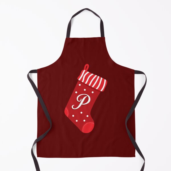 Item preview, Christmas Stocking with the Letter P designed and sold by VicEllisArt.