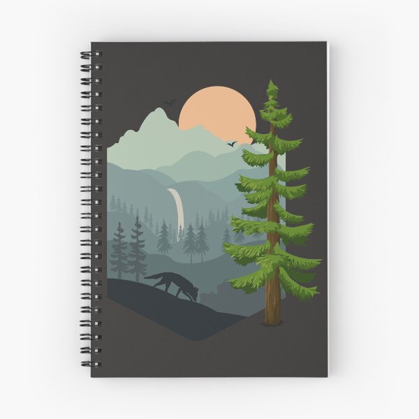 Item preview, Forest landscape mountains fox designed and sold by blikonie.