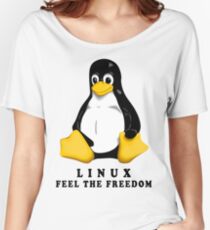 LINUX FEEL THE FREEDOM... Women's Relaxed Fit T-Shirt