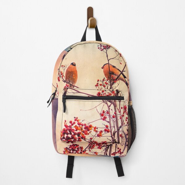 Item preview, Bullfinch eat red rowan berries designed and sold by AnnArtshock.