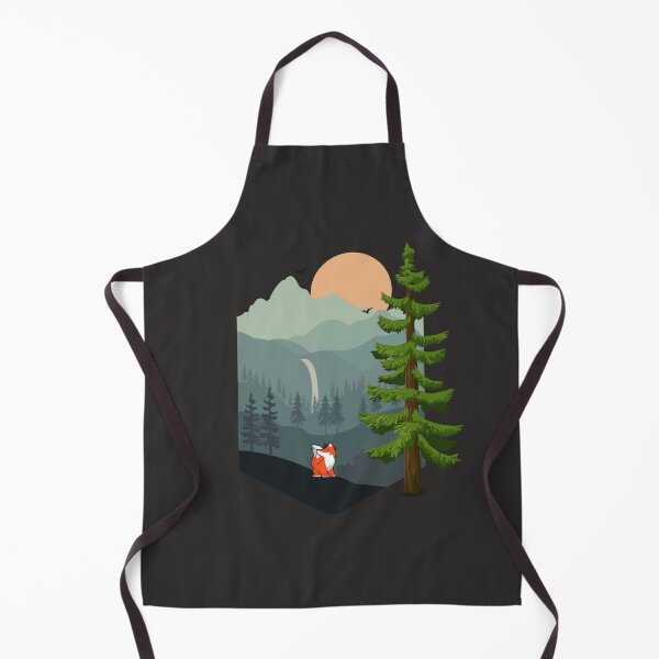 Item preview, Forest landscape mountains fox designed and sold by blikonie.