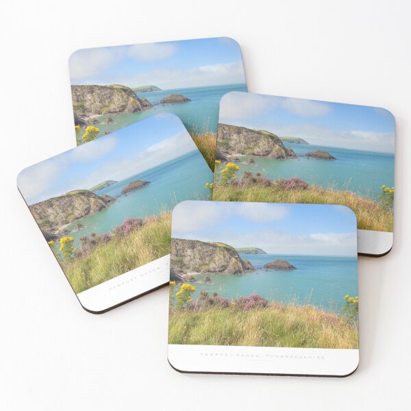 Item preview, Painterly image of coast at Newport Sands, Pembrokeshire designed and sold by andrewroland.