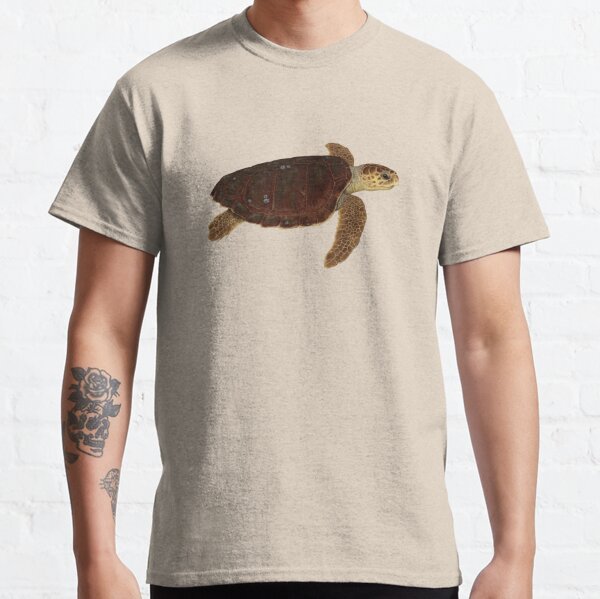 Sea Turtle T-Shirt | Loggerhead Turtle Scuba & Boating Tee Large / Dark Grey