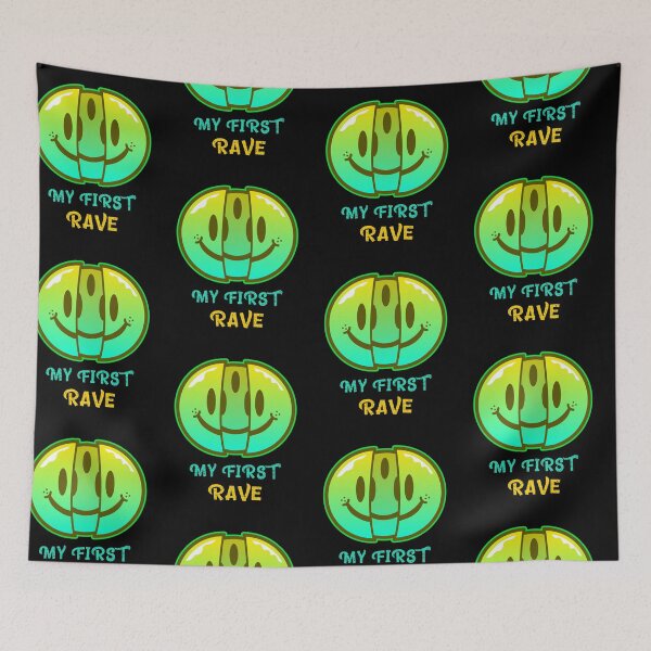 Item preview, Mi primer diseño de cara sonriente rave designed and sold by TeesByMark.