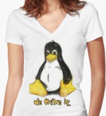 We Made It Women's Fitted V-Neck T-Shirt